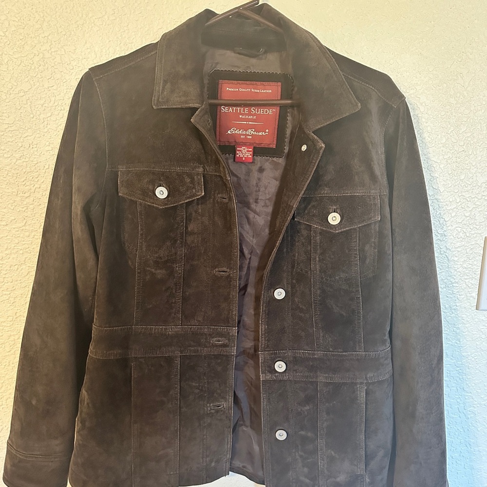 Eddie Bauer women’s Brown Suede Jacket